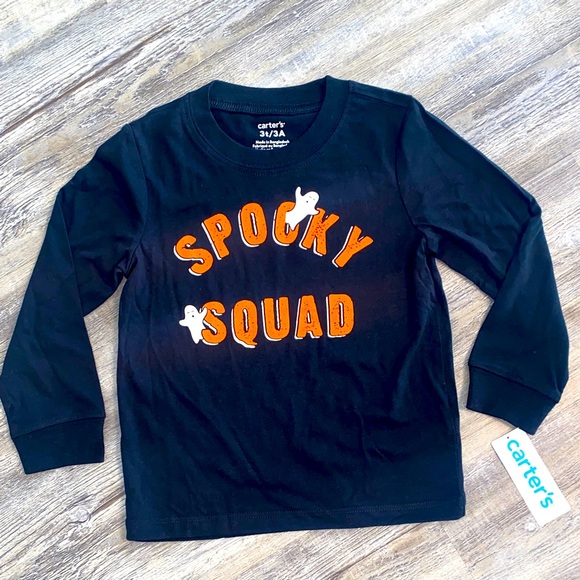 NWT Toddler 3T CARTER’S Spooky Squad L/S Tee HALLOWEEN Unisex - Picture 1 of 3